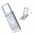 Rectangle Flip Key Chain with Photo Frame & Mirror